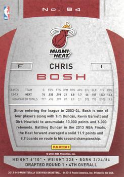 2013-14 Panini Totally Certified #64 Chris Bosh Back