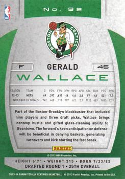 2013-14 Panini Totally Certified #92 Gerald Wallace Back