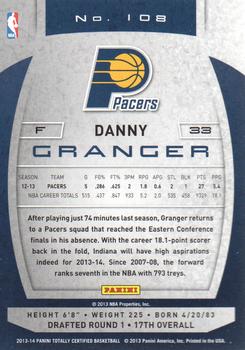 2013-14 Panini Totally Certified #108 Danny Granger Back
