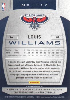 2013-14 Panini Totally Certified #117 Louis Williams Back