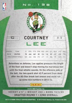 2013-14 Panini Totally Certified #139 Courtney Lee Back