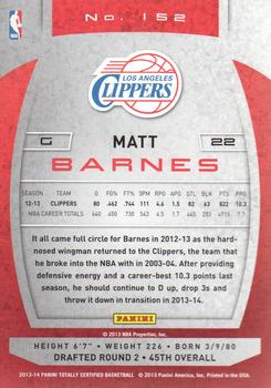 2013-14 Panini Totally Certified #152 Matt Barnes Back
