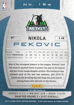 2013-14 Panini Totally Certified #154 Nikola Pekovic Back