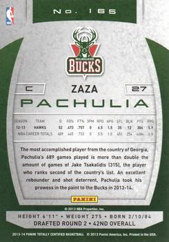 2013-14 Panini Totally Certified #165 Zaza Pachulia Back