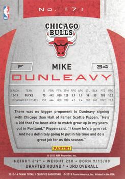 2013-14 Panini Totally Certified #171 Mike Dunleavy Jr. Back