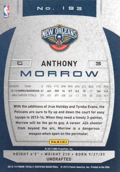 2013-14 Panini Totally Certified #193 Anthony Morrow Back