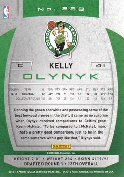 2013-14 Panini Totally Certified #238 Kelly Olynyk Back