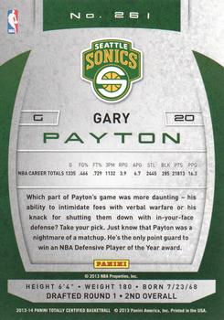 2013-14 Panini Totally Certified #261 Gary Payton Back