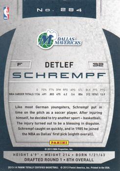 2013-14 Panini Totally Certified #284 Detlef Schrempf Back
