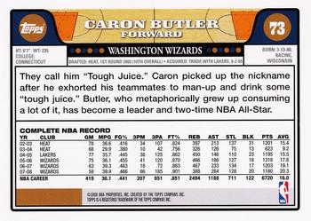 2008-09 Topps #73 Caron Butler Back