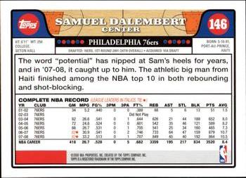 2008-09 Topps #146 Samuel Dalembert Back