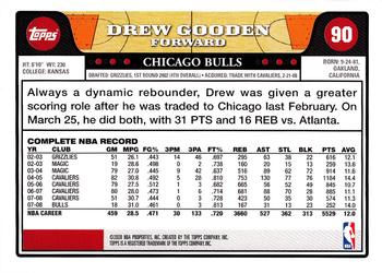2008-09 Topps #90 Drew Gooden Back