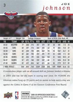 2008-09 Upper Deck #3 Joe Johnson Back