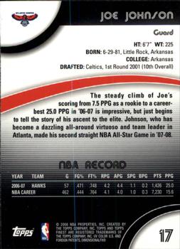 2007-08 Finest #17 Joe Johnson Back