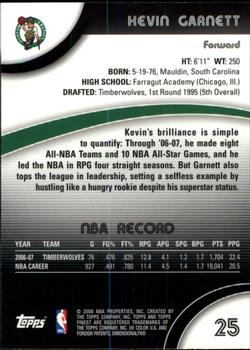 2007-08 Finest #25 Kevin Garnett Back