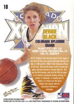 1999 SkyBox ABL #10 Debbie Black Back