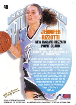 1999 SkyBox ABL #40 Jennifer Rizzotti Back