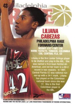 1999 SkyBox ABL #43 Liliana Cabezas Back