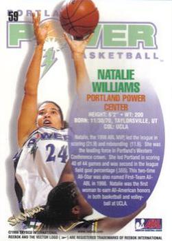 1999 SkyBox ABL #59 Natalie Williams Back