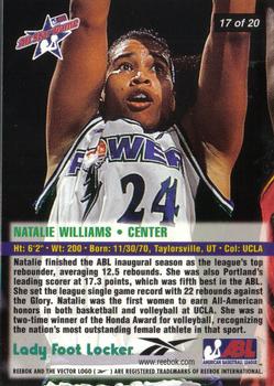1998 Reebok ABL #17 Natalie Williams Back