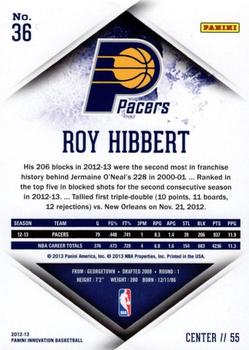 2012-13 Panini Innovation - Gold #36 Roy Hibbert Back