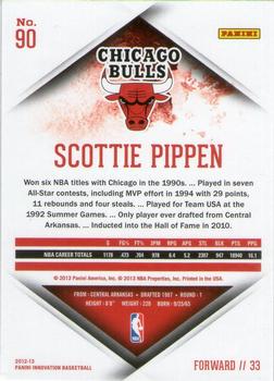 2012-13 Panini Innovation - Gold #90 Scottie Pippen Back