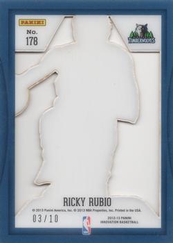 2012-13 Panini Innovation - Gold #178 Ricky Rubio Back