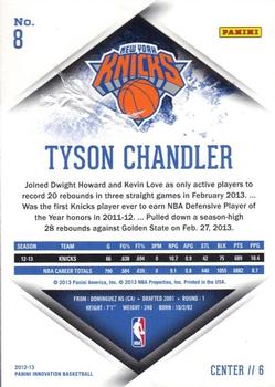 2012-13 Panini Innovation - Platinum #8 Tyson Chandler Back