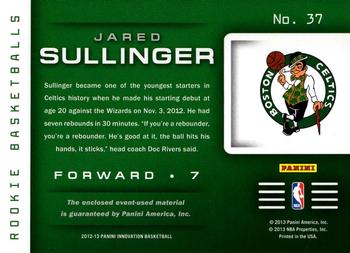 2012-13 Panini Innovation - Rookie Basketballs #37 Jared Sullinger Back
