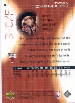 2003-04 Upper Deck Hardcourt - UD Promos #8 Tyson Chandler Back
