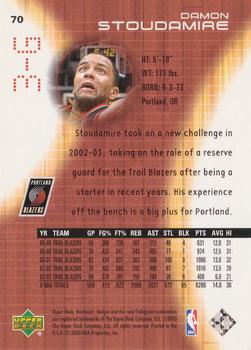 2003-04 Upper Deck Hardcourt - UD Promos #70 Damon Stoudamire Back