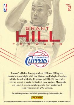 2012-13 Panini Intrigue - First Flight Unis #22 Grant Hill Back