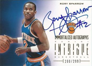 2012-13 Panini Intrigue - Immortalized Autographs #16 Rory Sparrow Front