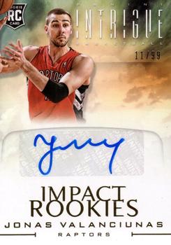 2012-13 Panini Intrigue - Impact Rookie Autographs #51 Jonas Valanciunas Front