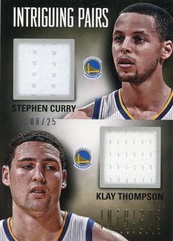 2012-13 Panini Intrigue - Intriguing Pairs Jerseys #26 Klay Thompson / Stephen Curry Front