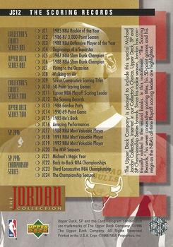 1995-96 Upper Deck The Jordan Collection 3x5 #JC12 The Scoring Records Back