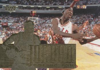 1995-96 Upper Deck The Jordan Collection 3x5 #JC24 The Championship Seasons Front