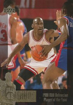 1995-96 Upper Deck The Jordan Collection 3x5 #JC3 1988 NBA Defensive Player of the Year Front