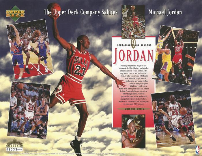 1994 Upper Deck Authenticated Salutes Michael Jordan #NNO Michael Jordan Front