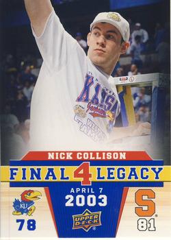 2013 Upper Deck University of Kansas - Final 4 Legacy #F4-9 Nick Collison Front