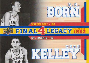 2013 Upper Deck University of Kansas - Final 4 Legacy Duos #F4D-2 B.H. Born / Dean Kelley Front