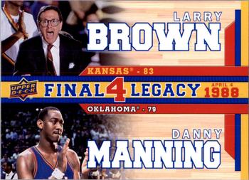 2013 Upper Deck University of Kansas - Final 4 Legacy Duos #F4D-3 Larry Brown / Danny Manning Front
