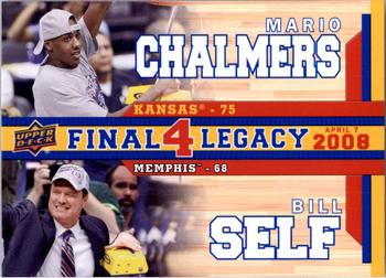 2013 Upper Deck University of Kansas - Final 4 Legacy Duos #F4D-5 Mario Chalmers / Bill Self Front