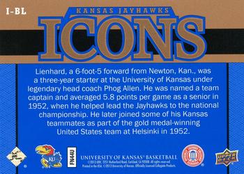 2013 Upper Deck University of Kansas - Icons #I-BL Bill Lienhard Back
