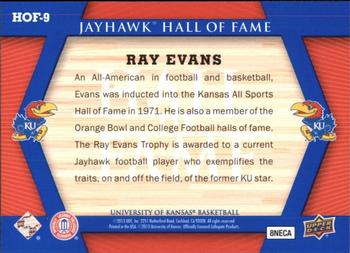 2013 Upper Deck University of Kansas - Jayhawk Hall of Fame #HOF-9 Ray Evans Back