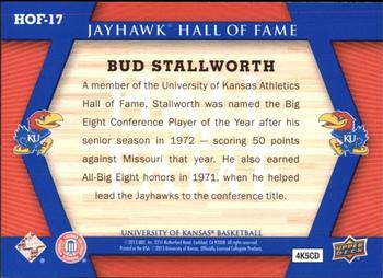 2013 Upper Deck University of Kansas - Jayhawk Hall of Fame #HOF-17 Bud Stallworth Back