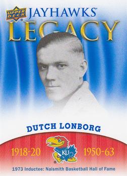 2013 Upper Deck University of Kansas - Jayhawks Legacy #JL-3 Dutch Lonborg Front