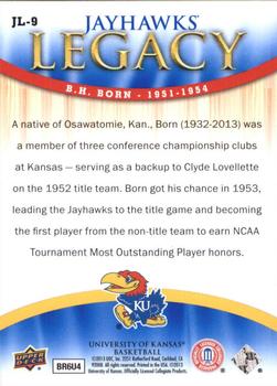 2013 Upper Deck University of Kansas - Jayhawks Legacy #JL-9 B.H. Born Back