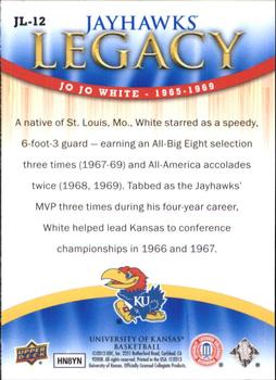 2013 Upper Deck University of Kansas - Jayhawks Legacy #JL-12 Jo Jo White Back