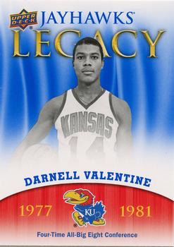 2013 Upper Deck University of Kansas - Jayhawks Legacy #JL-15 Darnell Valentine Front